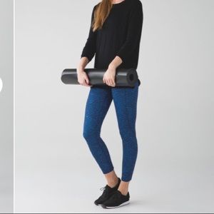 LULULEMON PURE PRACTICE PANT SAMBA HERO BLUE SZ 4